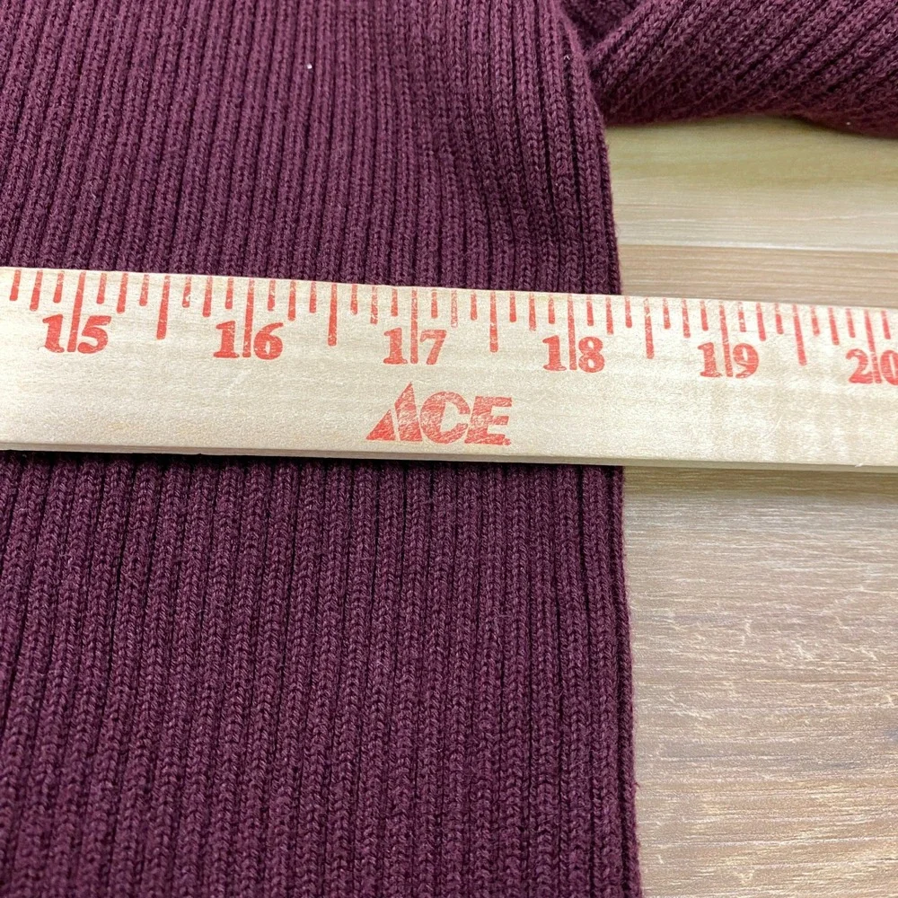 Vintage Banana Republic Sweater Mens XL Minimalist Cotton Ribbed Burgundy Y2K